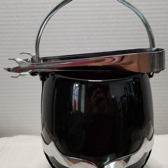 Vintage Farber Bros and Cambridge Glass Tally Ho Amethyst Ice Bucket - Picture 8 of 8